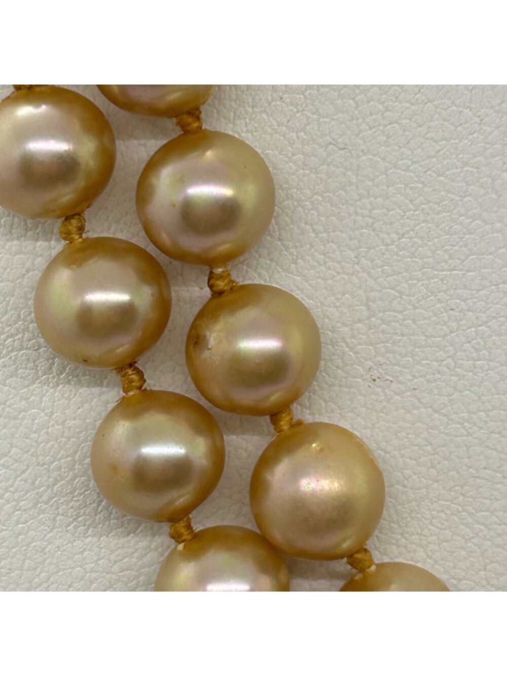Vintage Marvella Double-Strand Glass Pearl Necklace With Ornate Gold-Tone Clasp - Picture 7 of 15